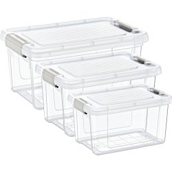 Vorratsbox-Set, 3-teilig, transparent