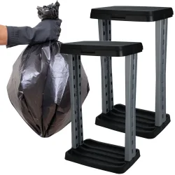 2er-Set Abfallsackständer mit Deckel, 60 Liter