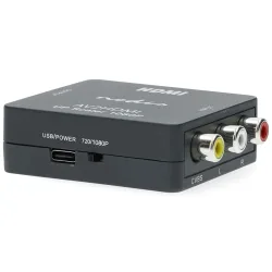 RCA auf HDMI Konverter, AV zu HDMI Video Audio Konverter Adapter, 1080p Full HD