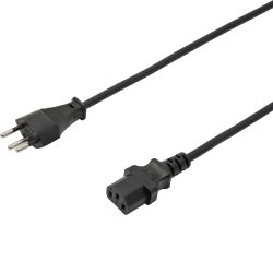 Max Hauri 171708 Strom Netzkabel Schwarz 2.5 m