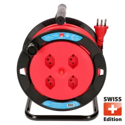 Kabelrolle 4x Typ13 schwarz/rot, 15m Zuleitung: Typ12 TD 3 x 1,0mm