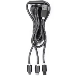 3in1 Universal USB-Ladekabel, Micro-USB, USB Typ C & Lightning, 120 cm