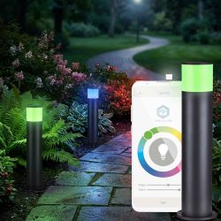 Wegeleuchte, Smartlife, ZigBee Gartenleuchte, wamweiss, RGB, App, 2700 K