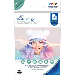 MediaRange Fotopapier-Karten, 100 x 150 mm, hochglänzend, 50 Blatt
