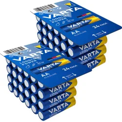 2er-Set Longlife Power Alkalin-Batterien Typ AA/Mignon, 1,5 Volt, 2x 24er-Pack