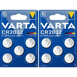 2er-Set Lithium Knopfzelle, CR2032, 3 Volt, 230 mAh (2x 5er-Pack)