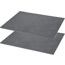 2er-Set Servierplatte für Cheeseboard, Nachtisch uvm., Schieferplatte, L 30 x B 20 cm