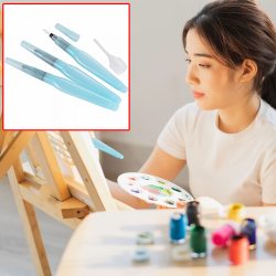 3er-Set Aquarellpinsel mit Wassertank, fein/mittel/breit