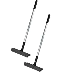 2er-Set Glas-und Fensterreiniger mit Teleskopstange, Abzieher ausziehbar bis 90 cm