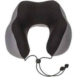 Nackenkissen aus Memory Foam mit Haltekordel, schwarz/grau