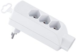 Steckdosenleiste 4-fach mit Abzweigstecker drehbar, 2er-Pack