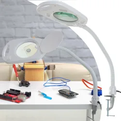 LED-Lupenleuchte, 5-fache Vergrösserung & Gelenkarm, 5 Watt, 450 Lumen
