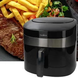 Nedis - Wi-Fi-Heißluftfritteuse 7,2L, One Size, Schwarz