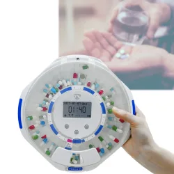 Intelligente Medikamentendose, SmartLife, mit WiFi und App, 28 Fächer, LCD-Display