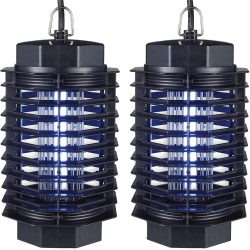 2er-Set, Insektenlampe, elektrische Fliegenfalle, 230 V/500 V, 50 m²