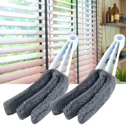 2er-Set Flexibler Jalousien- und Lamellen-Reiniger, Mikrofaser-Fleece, waschbar