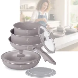 Design Kochset inkl. Smart Lids, 9-teilig, taupe