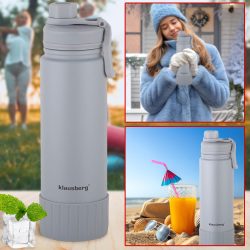 Doppelwandiger Thermobecher, 720ml, grau
