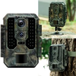 Profi 4K-Wildkamera mit IR-Nachtsicht-, Zeitraffer- & Timerfunktion, Dual Lens, IP65
