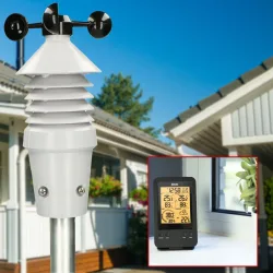 Professionelle Wetterstation, Aussensensor, Hitzeindex, Taupunkt, Windgeschw. uvm.