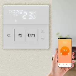 WLAN-Thermostat für Fussbodenheizungen mit App- und Sprachsteuerung, weiss