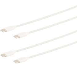 2er-Set Schnellladekabel USB-C auf USB-C, weiss, 2 m