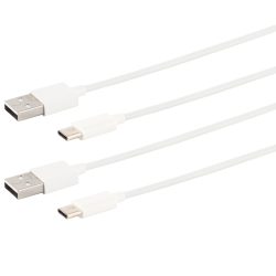 2er-Set Daten- & Ladekabel, USB-A auf USB-C, weiss, 1,5 m