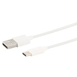 Daten- & Ladekabel, USB-A auf USB-C, weiss, 0,5 m