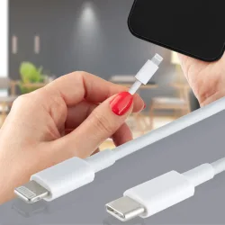 Schnellladekabel USB-C auf Lightning, weiss, 1,5  m