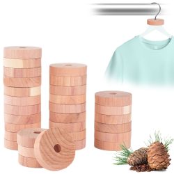 Mottenringe aus Zedernholz im 30er-Set