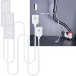 2er-Set WLAN-Wassermelder mit externem Sensor, App-Steuerung