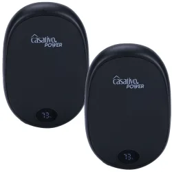 2er-Set 2in1 USB Handwärmer mit Powerbank-Funktion, 10.000 mAh, schwarz