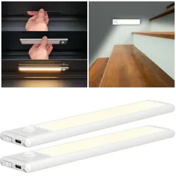 2er-Set Akku LED-Lichtleiste mit Bewegungssensor, 20,5 cm