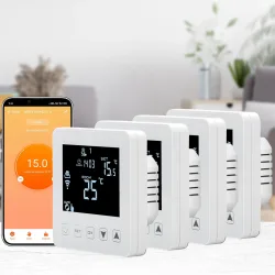 4er-Set WLAN-Thermostat für Fussboden Heizungen, Steuerung per App, Siri, Alexa & GA