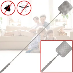 Fliegenklatsche mit Teleskopstab, ausziehbar bis 72 cm