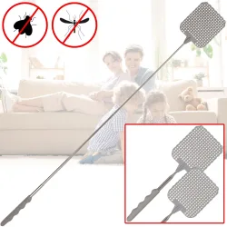 2er-Set Fliegenklatsche mit Teleskopstab, ausziehbar bis 72 cm