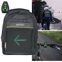 LED Blinker-Rucksack für Laptops, schwarz
