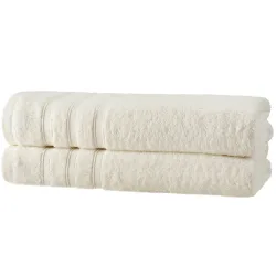 2er-Set Duschhandtücher, 50% Bambus & 50% Baumwolle, 70 x 140 cm, natur