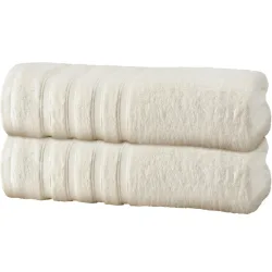 2er-Set Saunahandtücher, 50% Bambus & 50% Baumwolle, 70 x 200 cm, natur