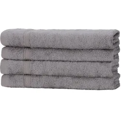 4er-Set Gästehandtücher, 50% Bambus & 50% Baumwolle, 30 x 50 cm, grau