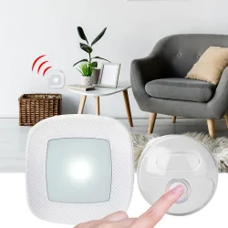 Drahtlose Funk-Türklingel mit 36 Melodien und LED-Lichtsignal, IP44