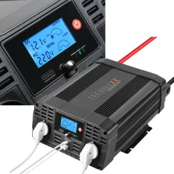 Kfz-Wechselrichter 12 auf 230 V mit 2 Steckdosen & 2 USB Ladeports, 2000/4000 Watt