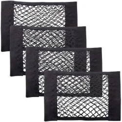4er-Set Elastisches Kofferraum-Gepäcknetz, 40 x 25 cm