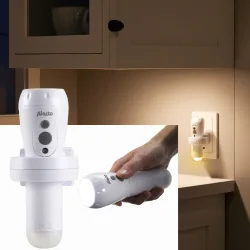 Akku LED-Taschenlampe mit Einschaltautomatik, 200lm, weiss