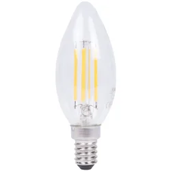 LED-Filament-Kerzenlampe, C35, E14, 400 lm, 4 W, 2500 K, warmweiss