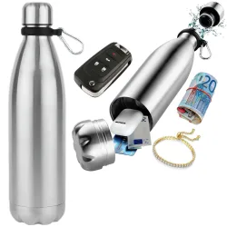 kh-security 370216 Dosensafe Safe (Ausführung: Edelstahlflasche) silber