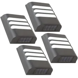 4er-Set Solar Wandlampe mit bis zu 8h Leuchtdauer, IP44