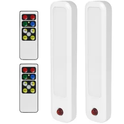 2er-Set LED Lichtleiste, Batteriebetrieb, warmweiss, dimmbar, mit Timer, 21,5 x 5 cm