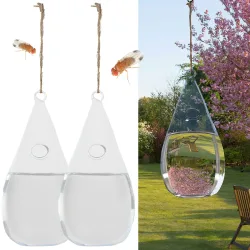 2er-Set Insektenabwehr Glas in Tropfenform