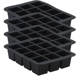 4er-Set Flexible Eiswürfelform für 12 XL-Eiswürfel
